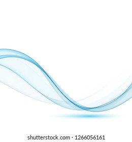 
Abstract blue wave flow motion. Vector abstract design element.