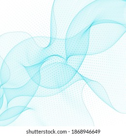 Abstrakte blaue Wellenbewegung. Abstraktes Vektordesign-Element.
