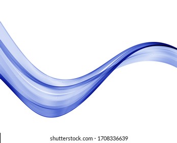 Flujo de onda azul abstracto. Fondo vectorial. Elemento de diseño para un sitio web, portada, volante, presentación o banner.