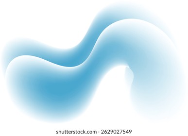 Abstract blue wave flowing design element