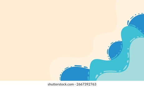Diseño de Vector de fondo de fluido de onda azul abstracto