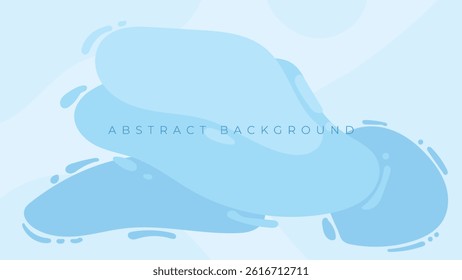 abstract blue wave fluid shapes background vector design
