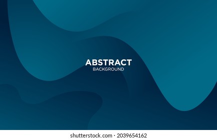 Fondo geométrico de la onda azul abstracta. Diseño de fondo moderno. color de gradiente. Composición de formas fluidas. Apto para el diseño de la presentación. sitio web, base para banners, fondos de pantalla, folletos, carteles