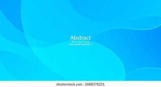 Fundo abstrato do gradiente de onda azul. Design moderno e criativo na moda em ilustração vetorial