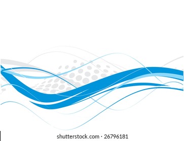 abstract blue wave halftone lines background