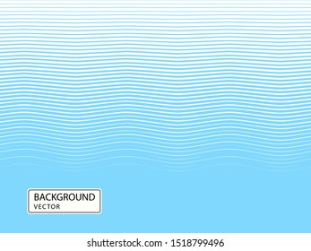Abstract blue wave horizontal lines, relief wave. Vector illustration template, background.