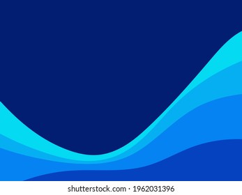 Abstract blue wave layer illustration.