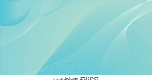 Abstract Blue Wave Layers with Smooth Curved Transitions