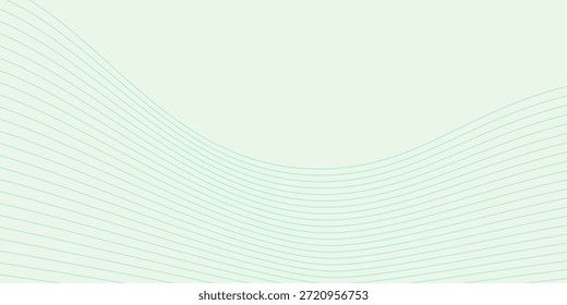 Abstract blue wave line on smooth green backgroun design