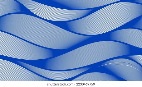 Abstract blue wave line pattern background. Japanese style concept. Vector illustration.