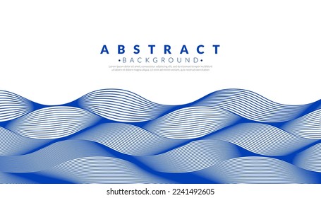 Abstract blue wave line pattern background. Vector illustration. Japanese style concept.