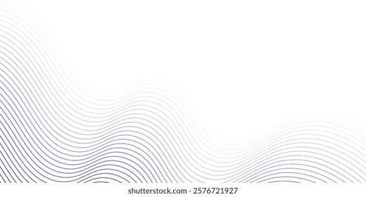 Abstract Blue Wave Lines Background Design