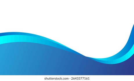 Abstract blue wave lines business background. Use for landing page, book covers, brochures, flyers, magazines, any brandings, banners, headers, presentations, and wallpaper backgrounds