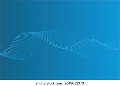 Abstract Blue Wave Lines Design Vector Background