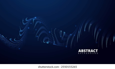 Abstract Blue Wave Lines Digital Art Design. suitable for web design, digital art, and modern graphic projects.