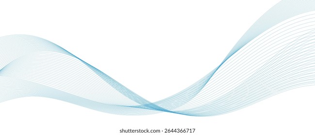 Abstract Blue Wave Lines. EPS10