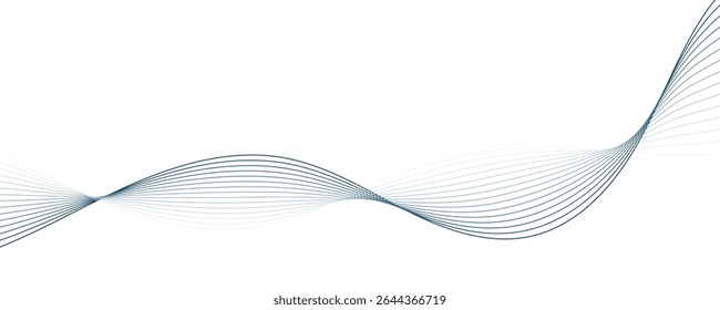 Abstract Blue Wave Lines. EPS10