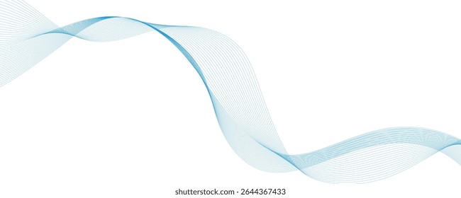 Abstract Blue Wave Lines. EPS10
