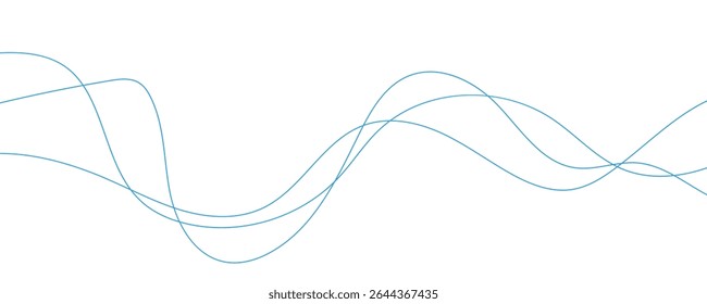 Abstract Blue Wave Lines. EPS10