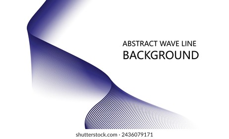 Abstract blue wave lines pattern on white background with space for your text design image wallpaper