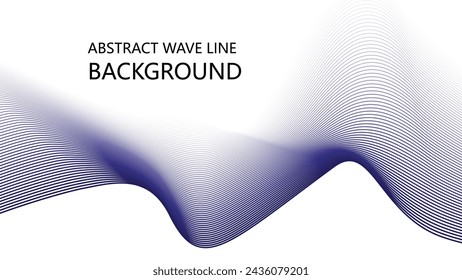 Abstract blue wave lines pattern on white background with space for your text design image wallpaper