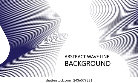 Abstract blue wave lines pattern on white background with space for your text design image wallpaper
