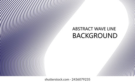 Abstract blue wave lines pattern on white background with space for your text design image wallpaper