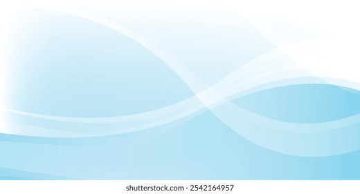 Abstract blue wave modern arts background curve