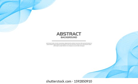 Abstract blue wave modern background