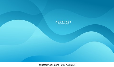 Abstract blue wave modern background vector design