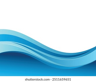 Abstract blue wave modern background. Vector illustration