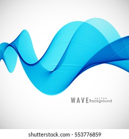 Abstract blue wave modern background design