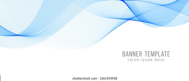 Abstract blue wave modern banner template