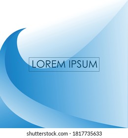 abstract blue wave modern and premium cover background