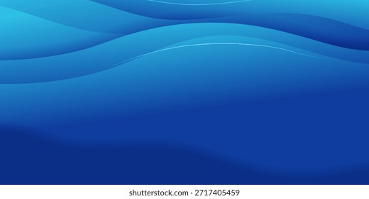 Fondo de Vector de océano de onda azul abstracto