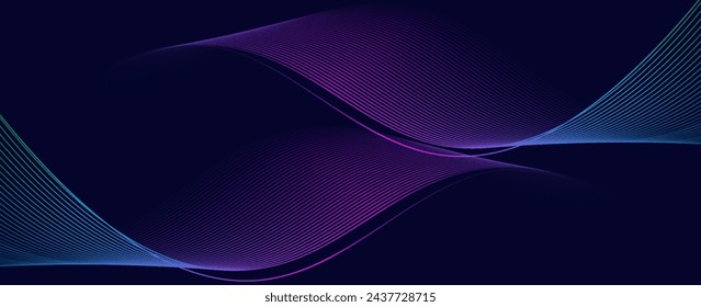 Abstrakte blaue Welle auf Hintergrund. Vektorgrafik