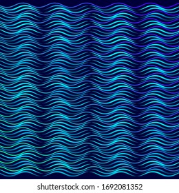 abstract blue wave on dark background. sea concept