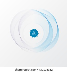 Abstract blue wave on a light background.