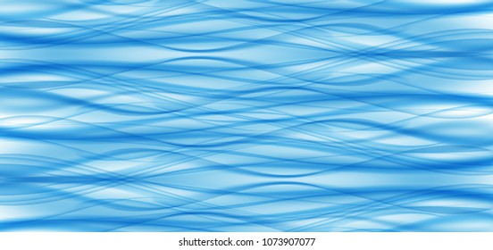 Abstract Blue Wave on White Background. Vector Illustration. EPS10