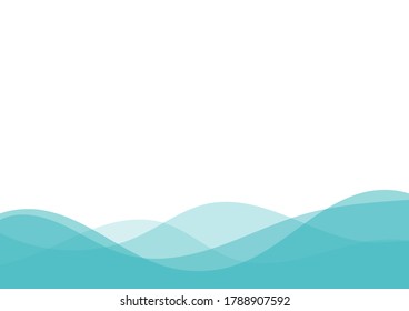 Resumen de onda azul sobre fondo blanco con espacio para el texto. Ilustración del vector