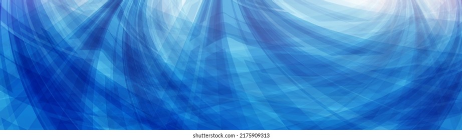 Abstrakte blaue Welle auf weißem Hintergrund, Vektorgrafik.