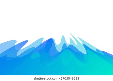 Ola azul Abstractas sobre fondo blanco