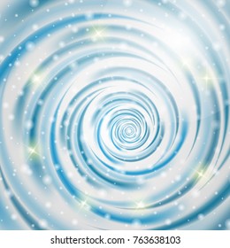 Abstract Blue Wave on White Background. Vector Illustration. EPS10