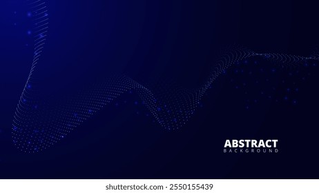 Abstract Blue Wave Particle Motion Design. suitable for web design, digital art, and modern graphic projects.