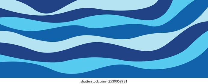  abstract blue wave pattern background. template summer concept. vector illustration