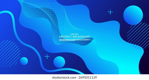 Abstract blue wave pattern background. Simple and elegant banner line pattern concept. Vector eps10