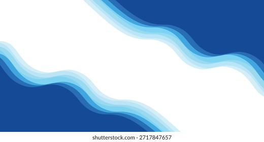 Patrón de onda azul Abstractas con rayas curvas para proyectos náuticos, oceánicos y de diseño. Ilustración vectorial