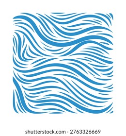 Abstract blue wave pattern fills the frame resembling flowing water or a swirling ocean current