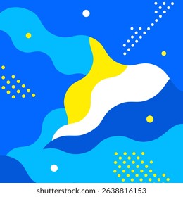 Abstract Blue Wave Pattern – Overlapping Curves Vector Background
