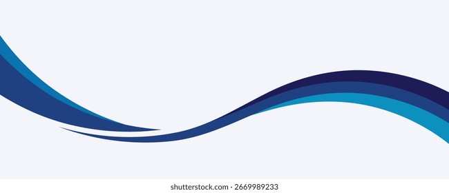 abstrakte blaue Wellenband Vektorgrafik	